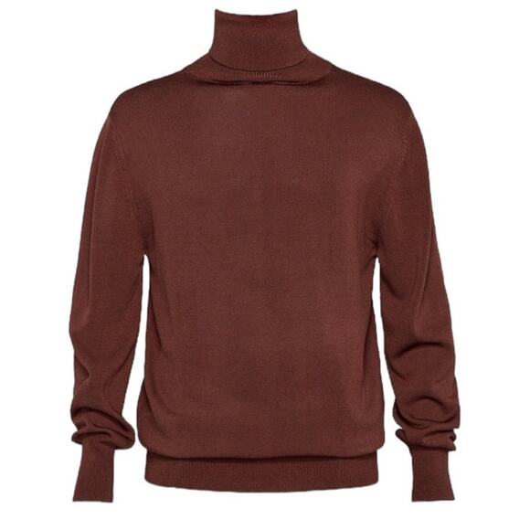 Ser.O.Ya Men's Weston Ribbed Turtleneck in Dark Brown Size XXL NWT - Picture 1 of 7